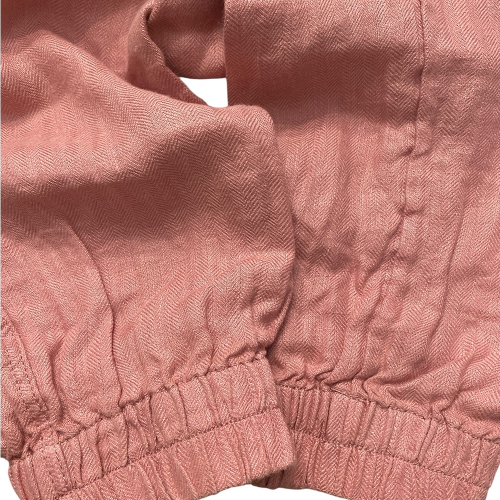 Nicole Miller New York 100% Linen Cargo Jogger Pants Pink XS - Picture 6 of 6